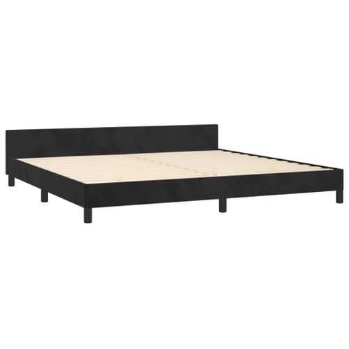 Cadre De Lit Sans Matelas Noir 200x200 Cm Velours