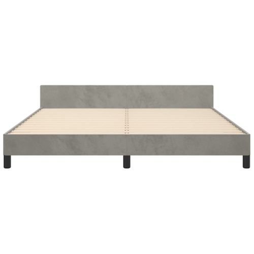 Cadre De Lit Gris Clair Velours