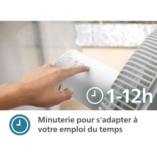 Ventilateur Sur Pied - Cx2550/00 - Hauteur Réglable 82-125 Cm - Ultra Silencieux - Blanc