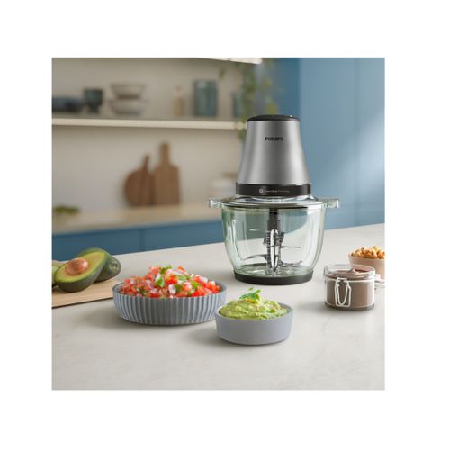 Mini Hachoir Bol Verre 2l 500w Silver - Hr1503/00