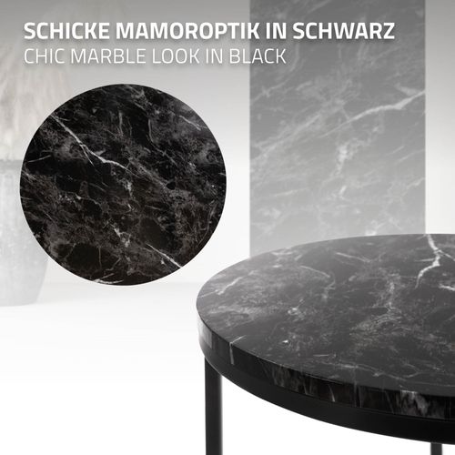 Ensemble De Tables D'appoint 2 PCs Noir