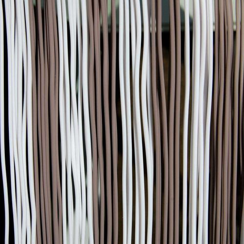 Rideau De Porte En Pvc Blanc Et Taupe Trento 100 X 230 Cm