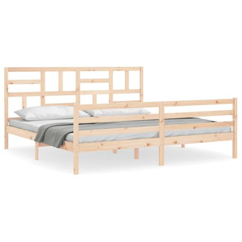 Cadre De Lit Sans Matelas 200x200 Cm Bois Massif