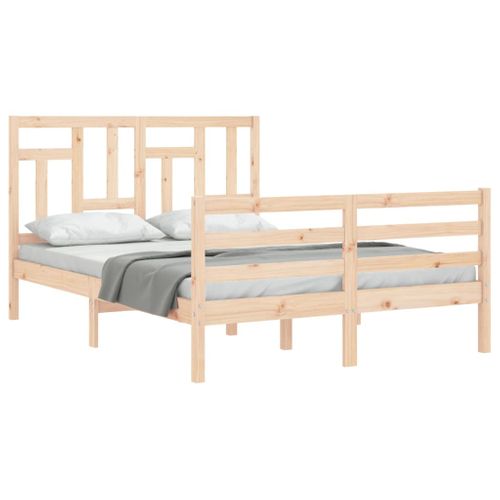 Cadre De Lit Sans Matelas 140x200 Cm Bois Massif