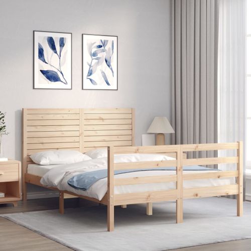 Cadre De Lit Sans Matelas 120x200 Cm Bois Massif
