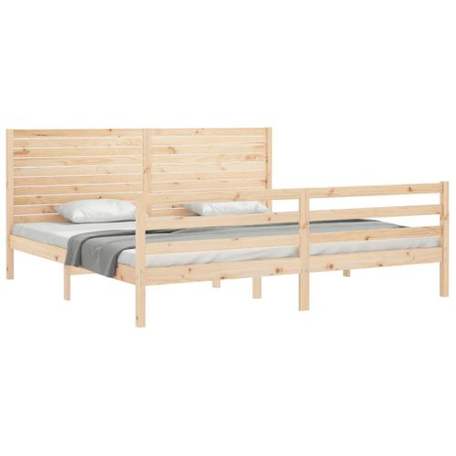 Cadre De Lit Sans Matelas 200x200 Cm Bois Massif