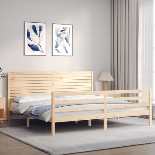 Cadre De Lit Sans Matelas 200x200 Cm Bois Massif