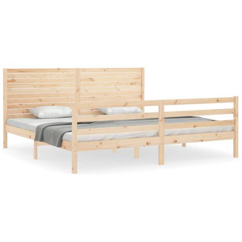 Cadre De Lit Sans Matelas 200x200 Cm Bois Massif