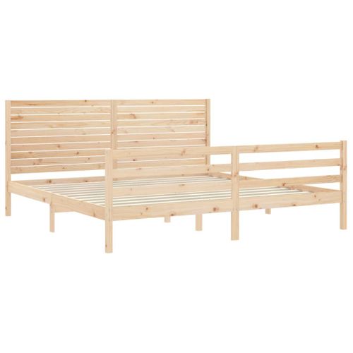Cadre De Lit Sans Matelas 200x200 Cm Bois Massif