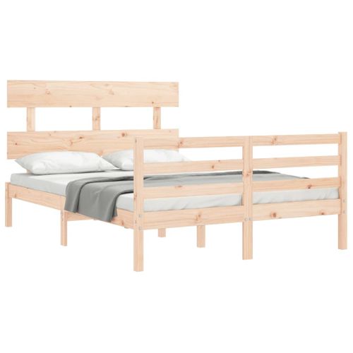 Cadre De Lit Sans Matelas 120x200 Cm Bois Massif