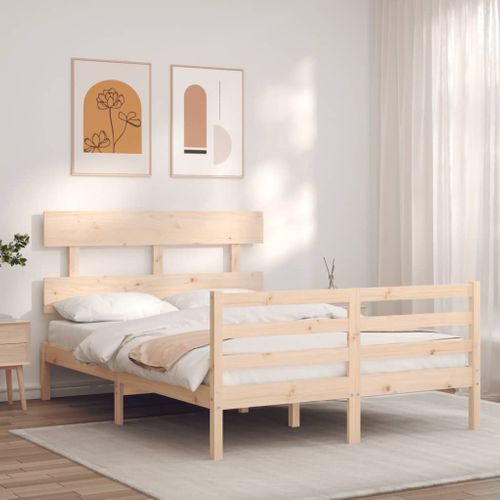 Cadre De Lit Sans Matelas 120x200 Cm Bois Massif