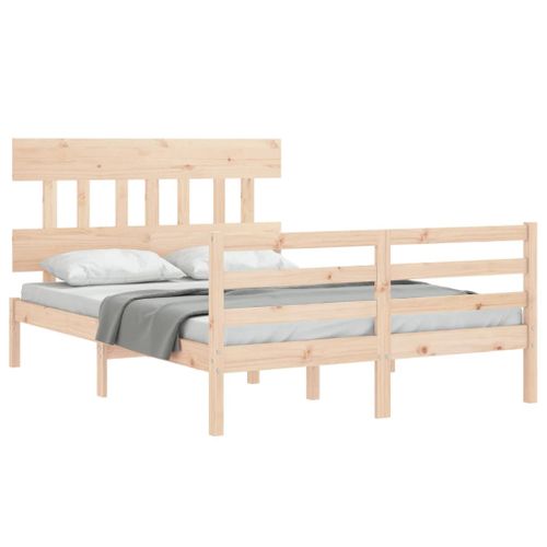 Cadre De Lit Sans Matelas 120x200 Cm Bois Massif
