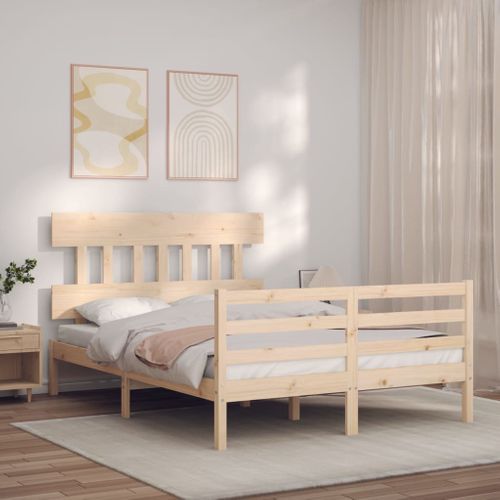 Cadre De Lit Sans Matelas 120x200 Cm Bois Massif