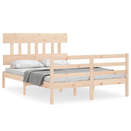 Cadre De Lit Sans Matelas 120x200 Cm Bois Massif
