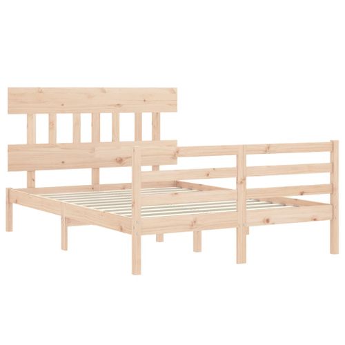 Cadre De Lit Sans Matelas 120x200 Cm Bois Massif