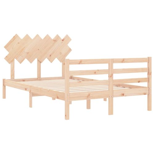 Cadre De Lit Sans Matelas Bois Massif 120x190 Cm