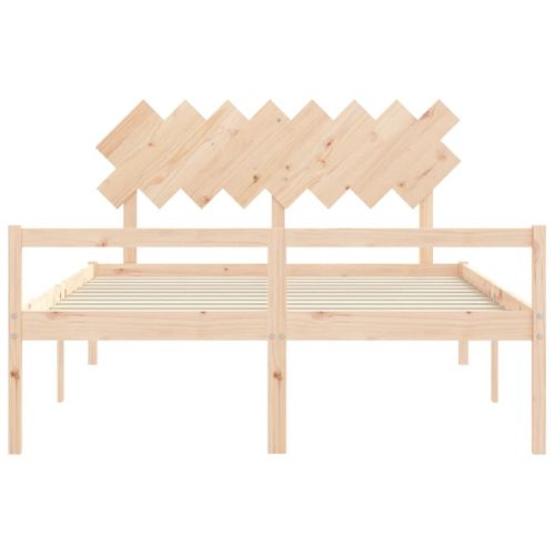 Cadre De Lit Avec Tête De Lit 160x200 Cm Bois Massif