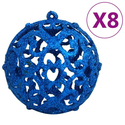 Ensemble De Boules De Noël 111 Pièces Bleu Polystyrène