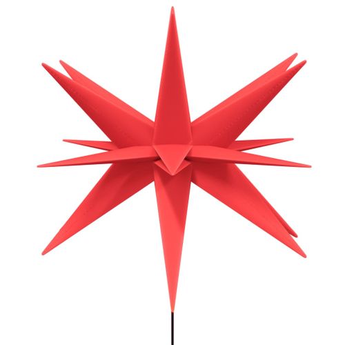 Étoile De Moravie Avec Piquet LED Pliable Rouge 57 Cm