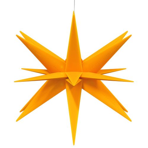 Étoiles De Moravie Avec LED 3 PCs Pliable Jaune