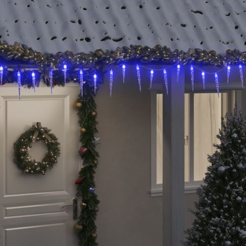 Guirlande Lumineuse à Glaçons Noël 200 LED Bleu Acrylique Pvc
