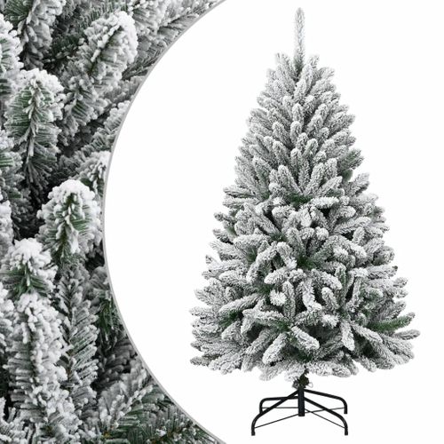 Sapin De Noël Artificiel à Charnières Avec Neige Floquée 120 Cm