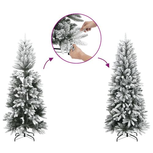 Sapin De Noël Artificiel à Charnières Avec Neige Floquée 150 Cm