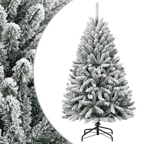 Sapin De Noël Artificiel à Charnières Avec Neige Floquée 150 Cm