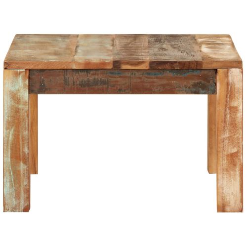 Table Basse 55x55x35 Cm Bois De Récupération Massif