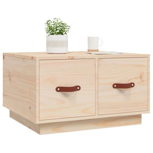 Table Basse 60x53x35 Cm Bois Massif De Pin