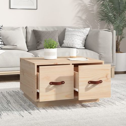 Table Basse 60x53x35 Cm Bois Massif De Pin