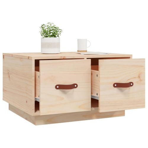 Table Basse 60x53x35 Cm Bois Massif De Pin