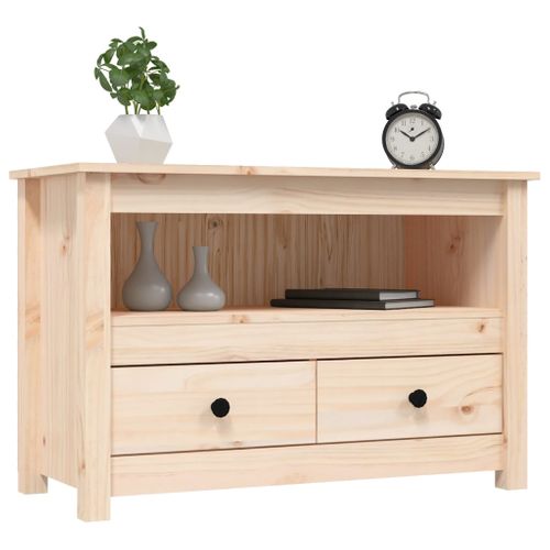 Meuble TV 79x35x52 Cm Bois De Pin Massif
