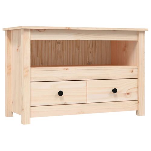 Meuble TV 79x35x52 Cm Bois De Pin Massif