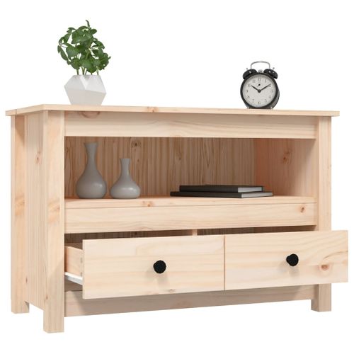 Meuble TV 79x35x52 Cm Bois De Pin Massif