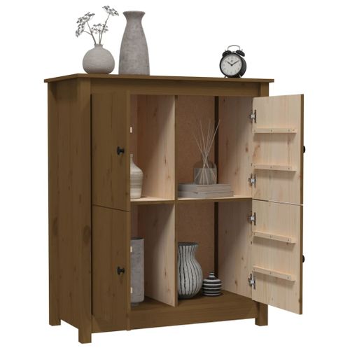 Buffet Marron Miel 83x41,5x100 Cm Bois Massif De Pin