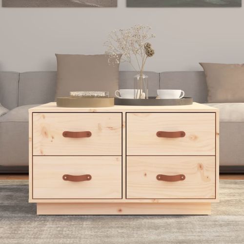 Table Basse 80x80x45 Cm Bois Massif De Pin