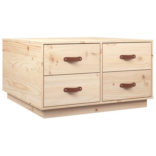 Table Basse 80x80x45 Cm Bois Massif De Pin