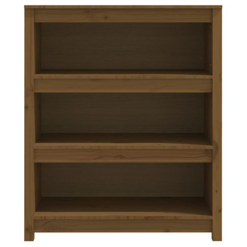 Bibliothèque Marron Miel 80x35x97 Cm Bois De Pin Massif