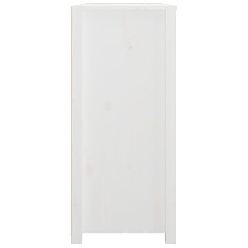 Armoire Latérale Blanc 100x40x90 Cm Bois De Pin Massif