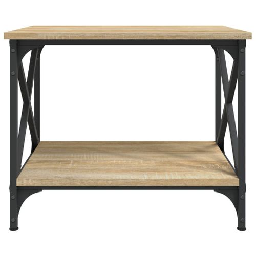 Table D'appoint Chêne Sonoma 55x38x45 Cm Bois Contreplaqué