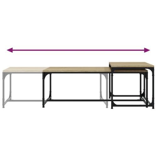 Tables Basses 2 Pièces Chêne Sonoma Bois Contreplaqué
