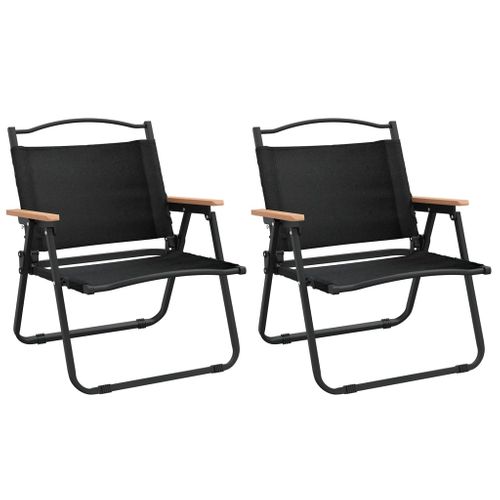Chaises De Camping 2 Pièces Noir 54x43x59 Cm Tissu Oxford