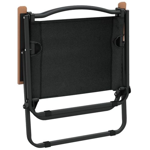 Chaises De Camping 2 Pièces Noir 54x43x59 Cm Tissu Oxford
