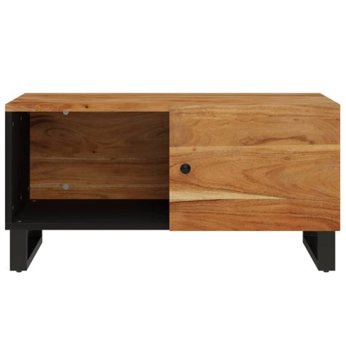 Table Basse 80x50x40 Cm Bois D'acacia Solide Et D'ingénierie