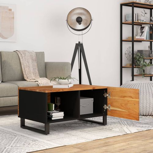 Table Basse 80x50x40 Cm Bois D'acacia Solide Et D'ingénierie
