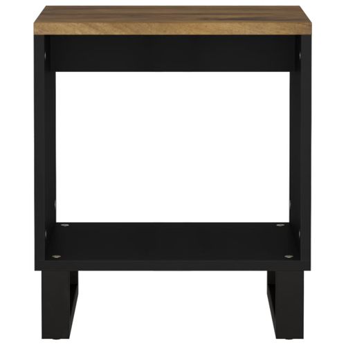 Table Basse 40x31x46 Cm Bois De Manguier Solide Et D'ingénierie
