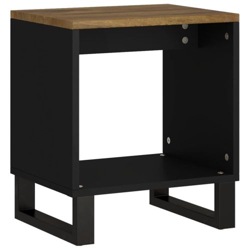 Table Basse 40x31x46 Cm Bois De Manguier Solide Et D'ingénierie