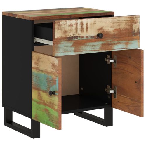 Table De Chevet 50x33x60cm Bois De Récupération Et D'ingénierie