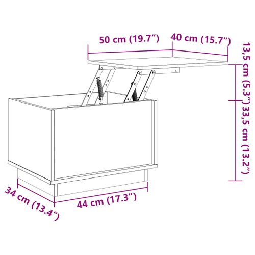 Table Basse 40x50x35 Cm Bois Massif De Pin